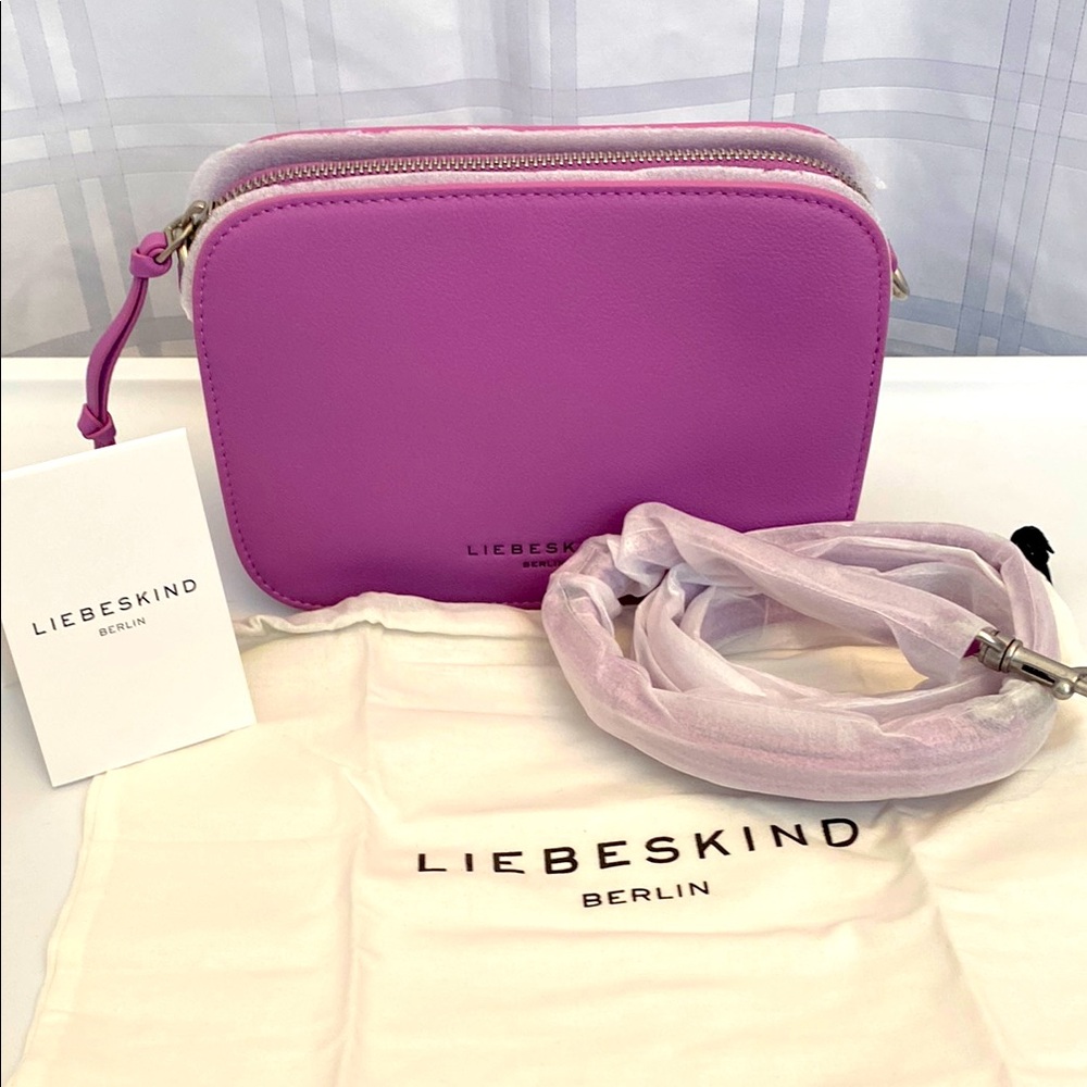 Liebeskind Berlin Lavender Soft Leather Crossbody Bag Purse New